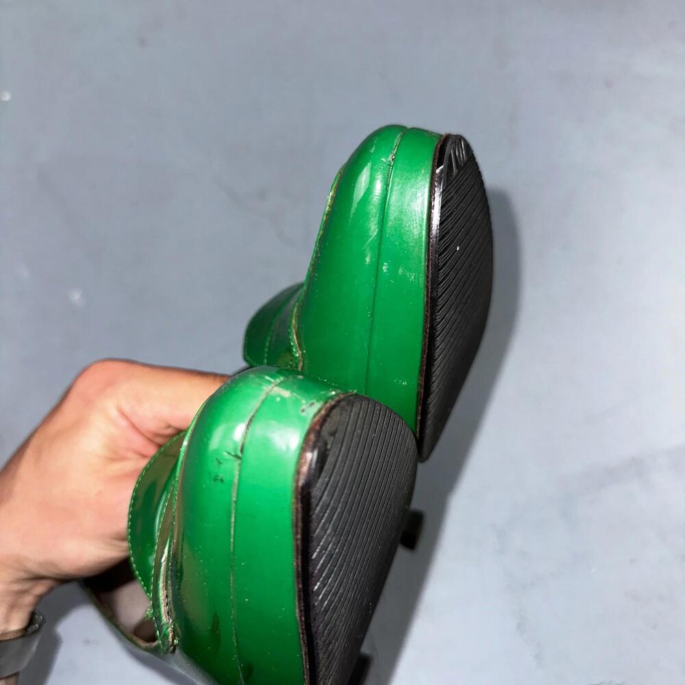 Boden Shoes Women's Size 41 Green Casadei Heel Pump Made In Italy Patent Leather - Picture 14 of 16